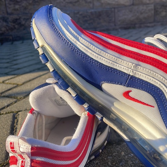 *SOLD* AUTHENTIC Nike Air Max 97 USA White, University Red, Blue - Picture 6 of 10